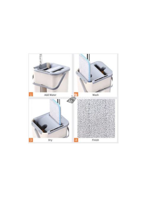 Felmosó vödörrel bézs