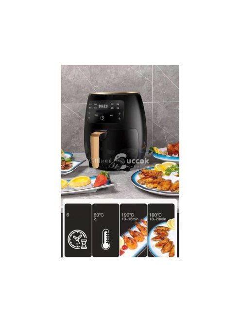 NewLine S Lux légkeveréses sütő (6L) 2400W fekete