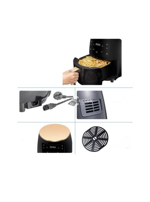 NewLine S Lux légkeveréses sütő (6L) 2400W fekete