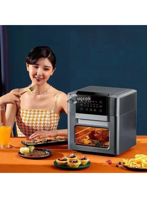 NewLine XXL 12 Literes Digitális kijelzős légkeveréses sütő szürke