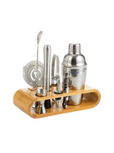 Bambo 700ml-es Bartender készlet, bambusz tartóval