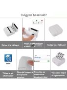 Hordozható akkumulátoros mini printer, intelligens nyomtató hőpapírral, bluetooth kapcsolattal