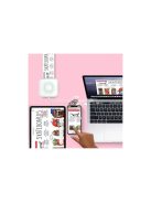 Hordozható akkumulátoros mini printer, intelligens nyomtató hőpapírral, bluetooth kapcsolattal