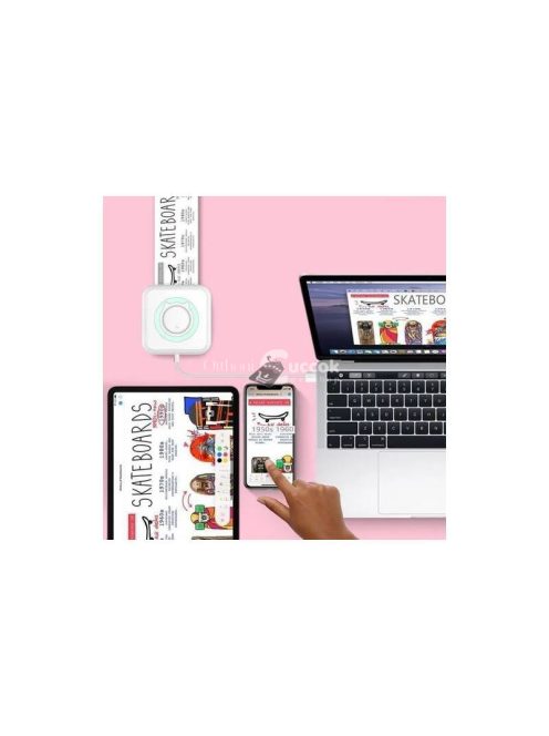 Hordozható akkumulátoros mini printer, intelligens nyomtató hőpapírral, bluetooth kapcsolattal