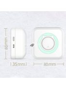 Hordozható akkumulátoros mini printer, intelligens nyomtató hőpapírral, bluetooth kapcsolattal