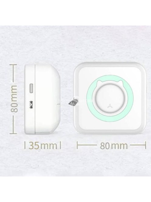 Hordozható akkumulátoros mini printer, intelligens nyomtató hőpapírral, bluetooth kapcsolattal