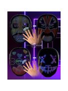 Világító LED Arcmaszk Bluetooth Alkalmazással