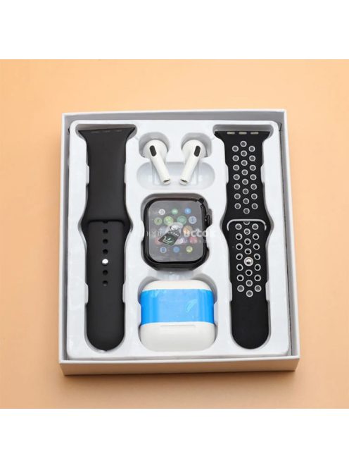 T55 Pro Max okosóra+fülhallgató fekete - ajándék szíjjal