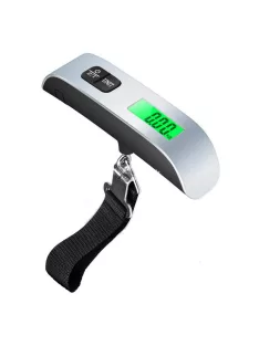   Elektronikus kézi mérleg, LCD kijelző, maximum 50 kg, rögzítő hevederrel