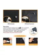 Amaz Lux fekete unisex fűthető mellény EU/4XL