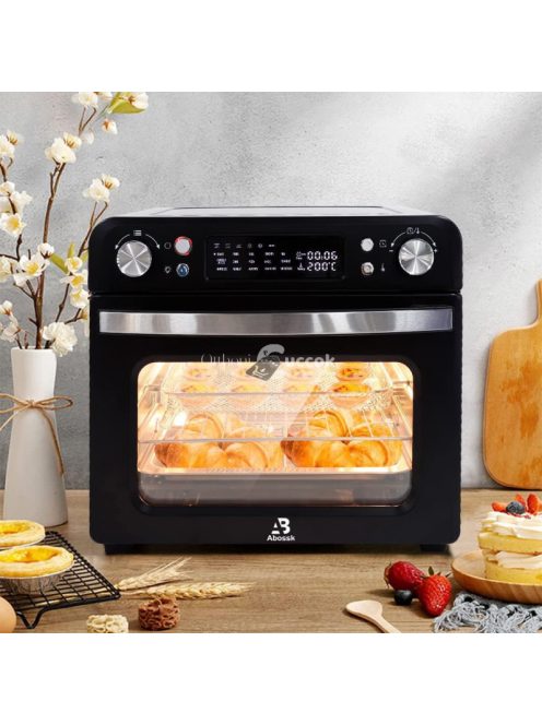 Abossk Air (25L) 1700W Digitális kijelzős légkeveréses sütő - fekete