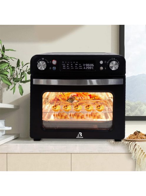 Abossk Air (25L) 1700W Digitális kijelzős légkeveréses sütő - fekete