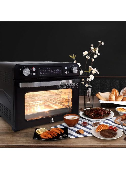Abossk Air (25L) 1700W Digitális kijelzős légkeveréses sütő - fekete