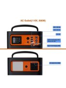 500W/540Wh Hordozható erőmű kempingezéshez, otthoni használatra, kültéri áramkimaradáshoz, vészhelyzethez