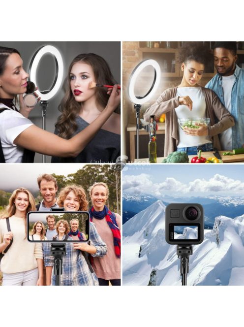 Hakutatz állványos szelfi lámpa 10 colos távirányítóval