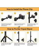 Hakutatz állványos szelfi lámpa 10 colos távirányítóval