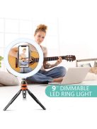 Hakutatz állványos szelfi lámpa 9 colos