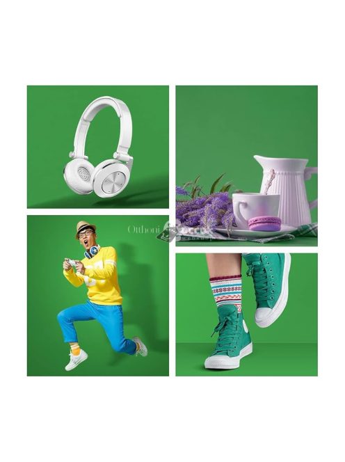 Hakutatz Zöld- Kék studió háttér anyag 150cm*190cm + 4 rögzítő kampó