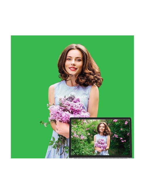 Hakutatz Zöld- Kék studió háttér anyag 150cm*190cm + 4 rögzítő kampó