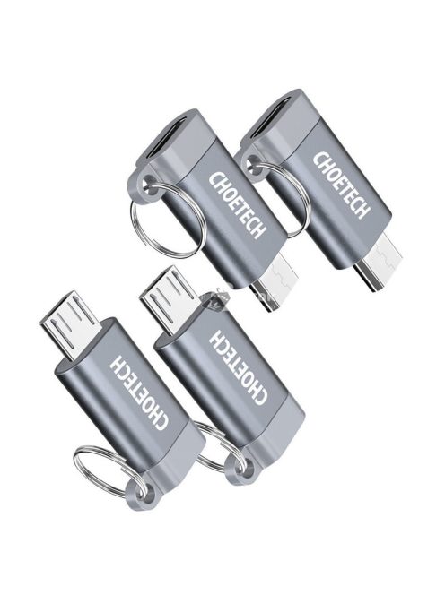 Choetech PD-2CMGY kulcstartós TYPE-C micro USB átalakító