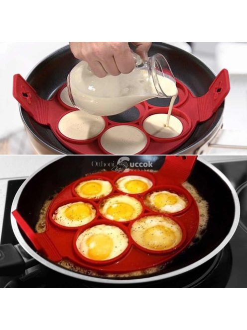 Tapadásmentes szilikon tojás- és palacsintasütő forma