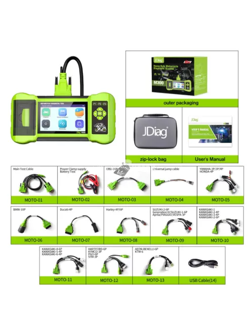 JDIAG M300 motorkerékpár diagnosztika