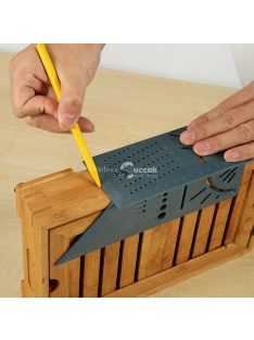 Multifunkciós famegmunkáló vonalzó és mérőeszköz