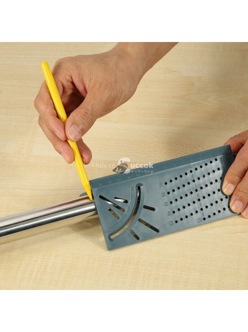 Multifunkciós famegmunkáló vonalzó és mérőeszköz