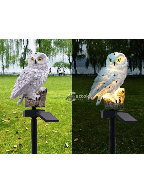 Napelemes bagoly lámpa