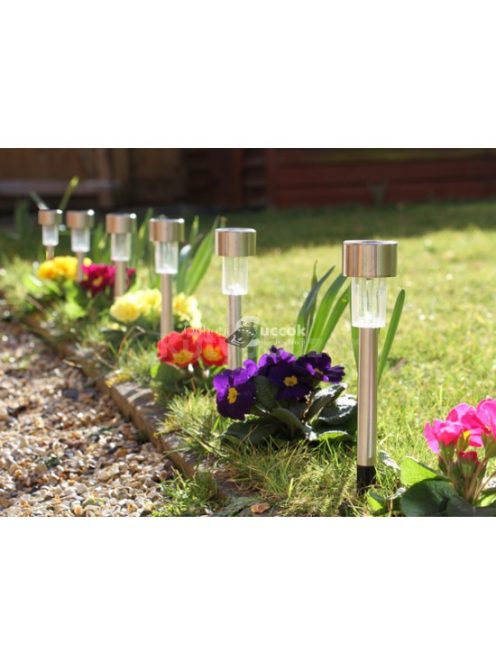 Napelemes kerti lámpa, hidegfehér