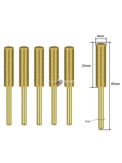 Láncfűrész élező fej - 5db-os szett - 4 mm