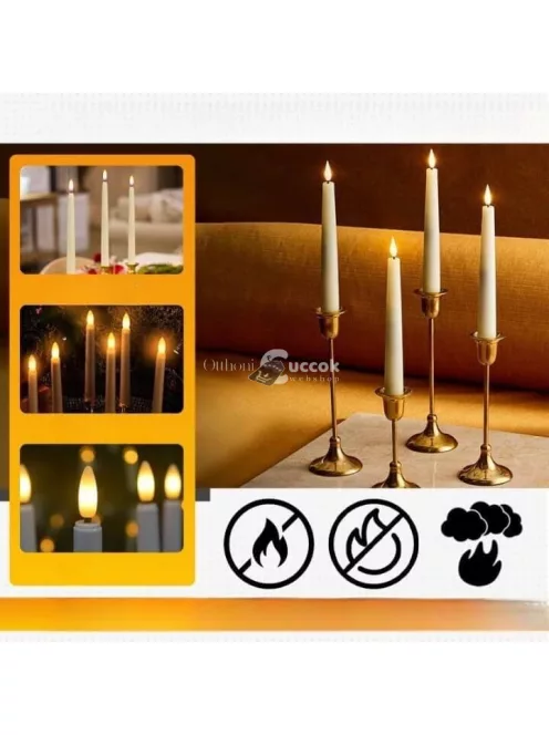 LED gyertya szett (6 db), Távirányítóval