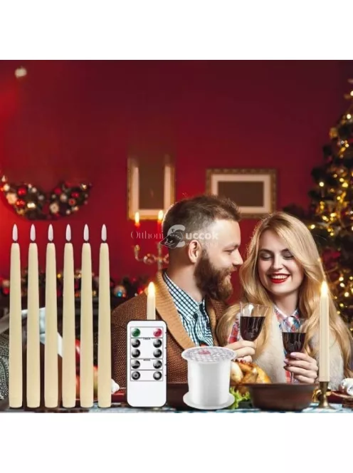 LED gyertya szett (6 db), Távirányítóval