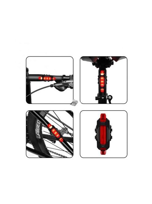 USB-ről tölthető LED-es Biciklilámpa Szett
