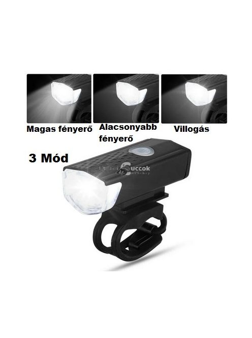 USB-ről tölthető LED-es Biciklilámpa Szett