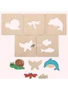 Fa rajzsablon készlet 20 db-os