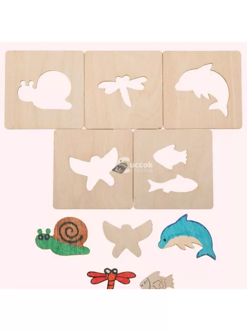 Fa rajzsablon készlet 20 db-os