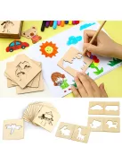 Fa rajzsablon készlet 20 db-os