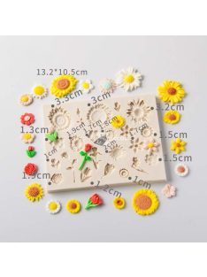 Tortadíszítő szilikon fondant forma, marcipán mintázó