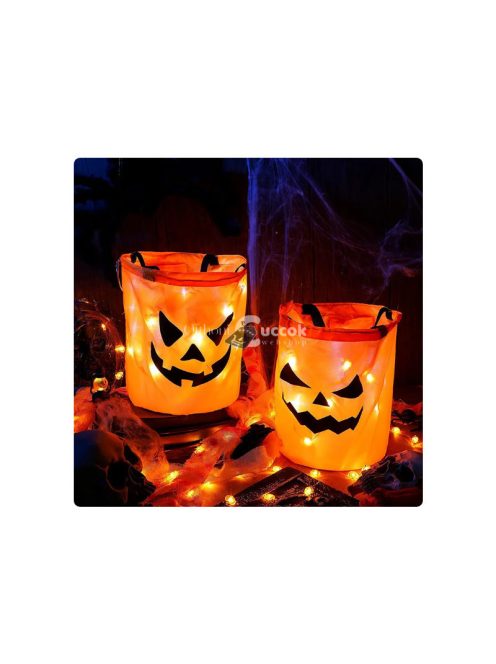 Halloween tök táska LED világítással