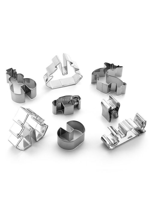 3D karácsonyi sütemény kiszúró 8 db