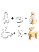 3D karácsonyi sütemény kiszúró 8 db