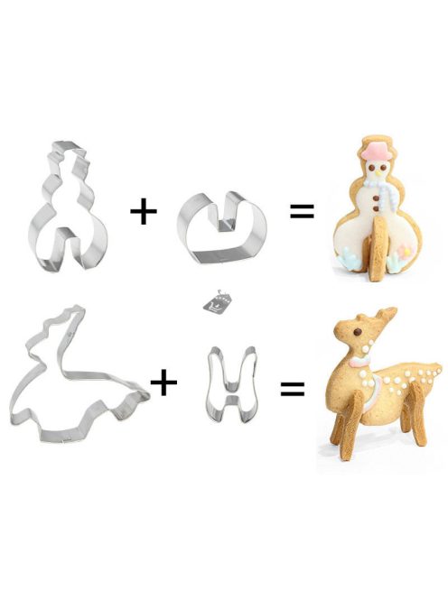 3D karácsonyi sütemény kiszúró 8 db