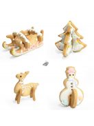 3D karácsonyi sütemény kiszúró 8 db