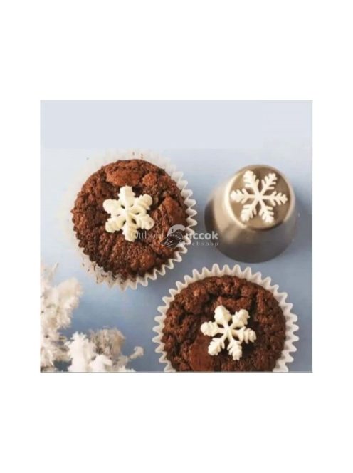 Szilikon habzsák karácsonyi mintás csővégekkel