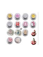 Szilikon habzsák karácsonyi mintás csővégekkel