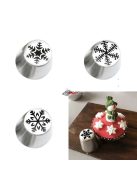 Szilikon habzsák karácsonyi mintás csővégekkel