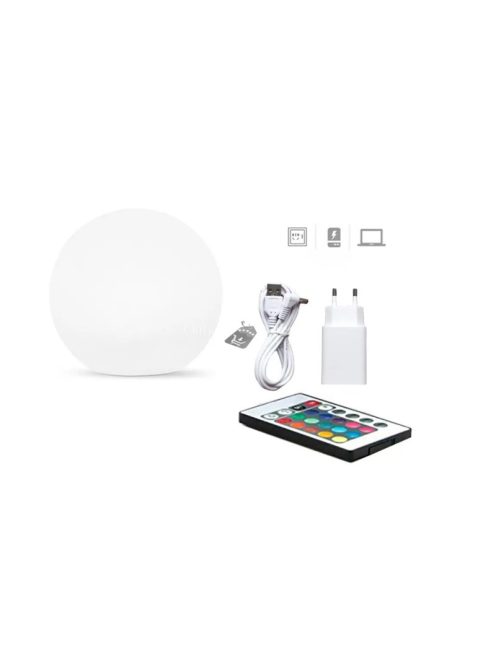 Vízálló LED-es kerti lámpa távirányítóval