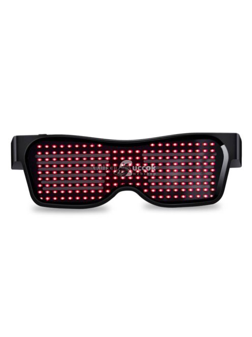 LED kijelzős Party szemüveg (piros)