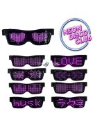 LED kijelzős Party szemüveg (piros)